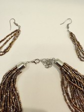 Paparazzi  The Speed Of STARLIGHT Brass Seed Beads Necklace and Earrings Set