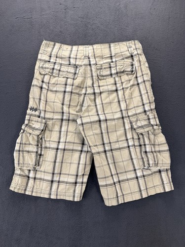Unionbay Youth Size 18 Cargo Shorts Tan Plaid Cotton Outdoor Casual Summer - Picture 4 of 9