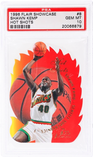 1996 Flair Showcase Shawn Kemp Hot Shots #8 PSA 10