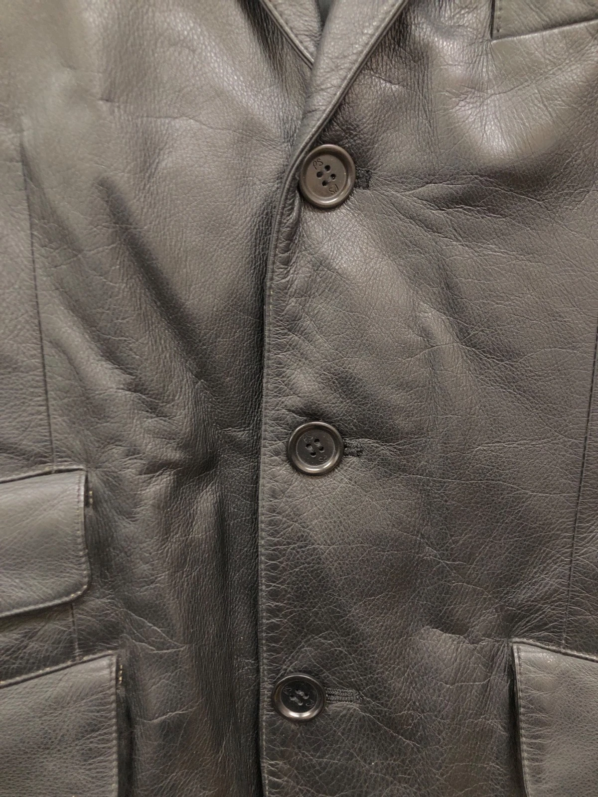 Paul Smith London Leather 3-Button Tailored Jacket Men's Size M Black image 5