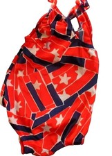 Vintage 1980's Girls Swimsuit Size 6X 6 NEW NWOT STAR PRINT One Piece MADE USA