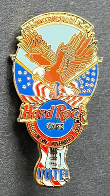 HARD ROCK CAFE Pin Anstecker WASHINGTON D.C. Abstimmung! Wahltag 1. November 2000