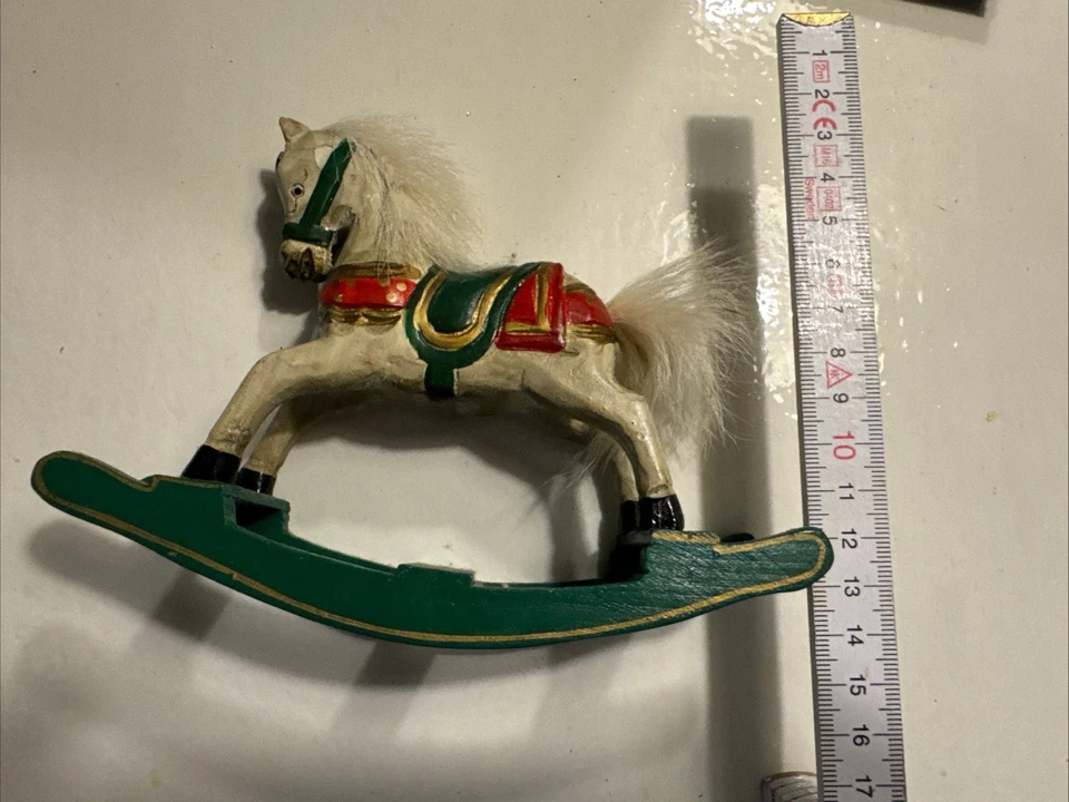 Weihnachts Deko Kleines Schaukelpferd Ponny Hübsch - Bild 3 von 4