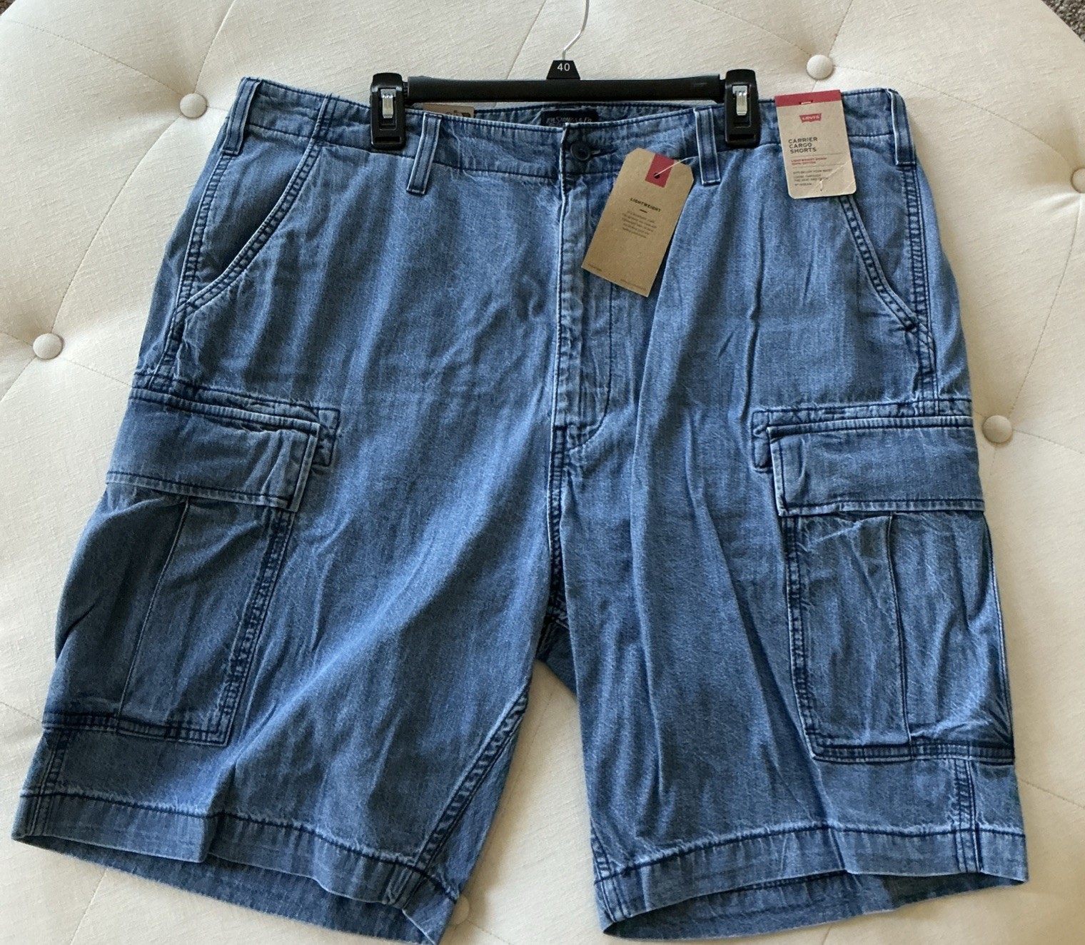 Levi's Mens Denim Carrier Cargo Shorts Size 40&rdquo; Waist