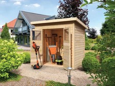 Gartenhaus Holz Gerätehaus Holzhaus Schuppen Lagerraum KARIBU naturbelassen