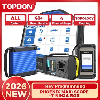 TOPDON Phoenix Max +T-Ninja Box - 3Y Subscription Auto Diagnostic KEY Programmer