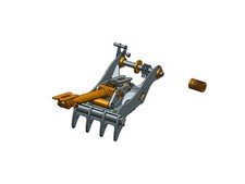 Thumb fits 65mm Pin Excavators, PIN ON, 4 Teeth, 65mm Pin, 36 In Bucket