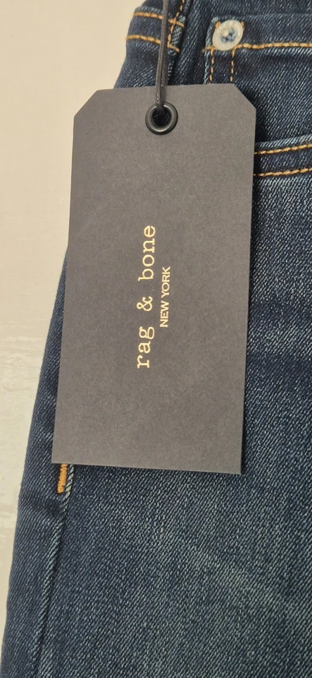 Rag & bone Nina High Rise Skinny Jeans  new blue  Size Uk 24 Rrp£210 - Image 4 of 4