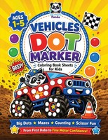 Vehicles Dot Marker Coloring Book Sheets For Kids Ages 1-5 Polymath Panda Buch