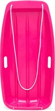 Best Choice Products 35in Kids Plastic Toboggan Snow Sled w/Pull Rope, 2 Handles