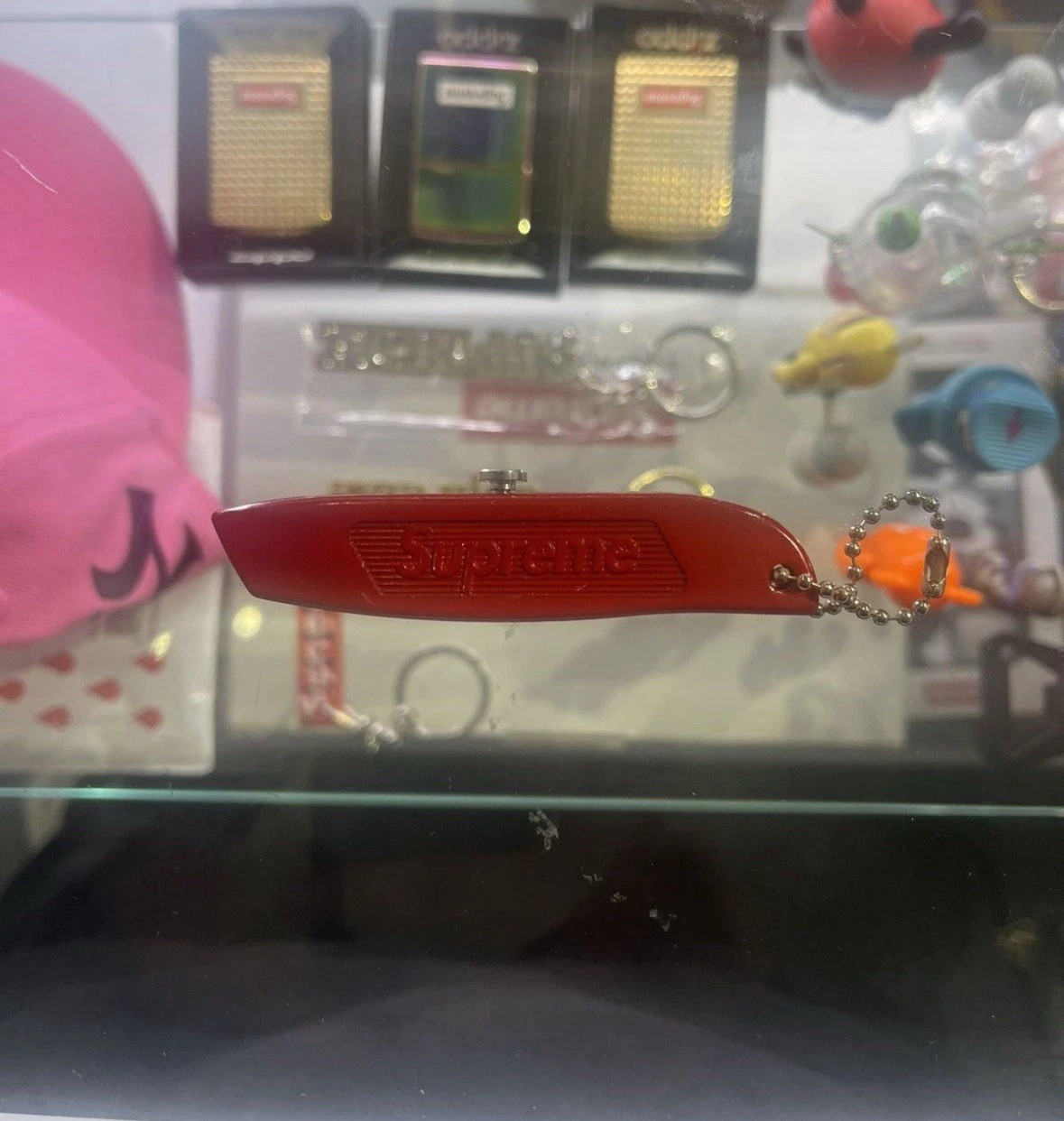 Porte clés Supreme Mini Boîte Coupe Rouge
