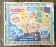 Melissa  Doug Blue's Clues  You Wooden Magnetic Picture Game 48 Pieces NEW