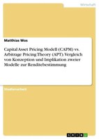 Matthias Wos | Capital Asset Pricing Modell (Capm) Vs. Arbitrage Pricing...