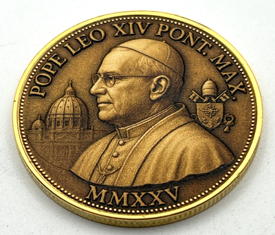 #ad #ad Pope Leo XIV Vatican Challenge Coin Collectible Pocket Medal $12.50