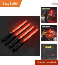 4 Pack LED Traffic Wand 21 Inch Safety Baton with Flashing Modes for Traffic ...