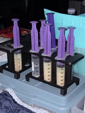 Feeding Syringe Holder / Drainer, 2 In 1 Rack. Flip Syringe Over For Draining