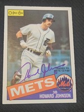 1985 O Pee Chee HOWARD JOHNSON Mets In-Person Signed Autographed AUTO