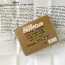 Nikon Focusing Screen  For  FA・FE2・New FM2 Type E2 grid mat in Box  from Japan