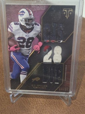 2014 Topps Triple Threads Relics C.J. Spiller #Ttr-111 lila /27 (MEM) Scheine