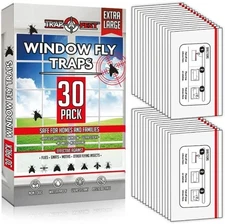 Window Fly Traps Indoor Clear (30 Pack) - Fly Window Traps for Indoors Sticky US