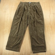 vtg 90s y2k POLO RALPH LAUREN pleated wide wale corduroy chino pants 35x28
