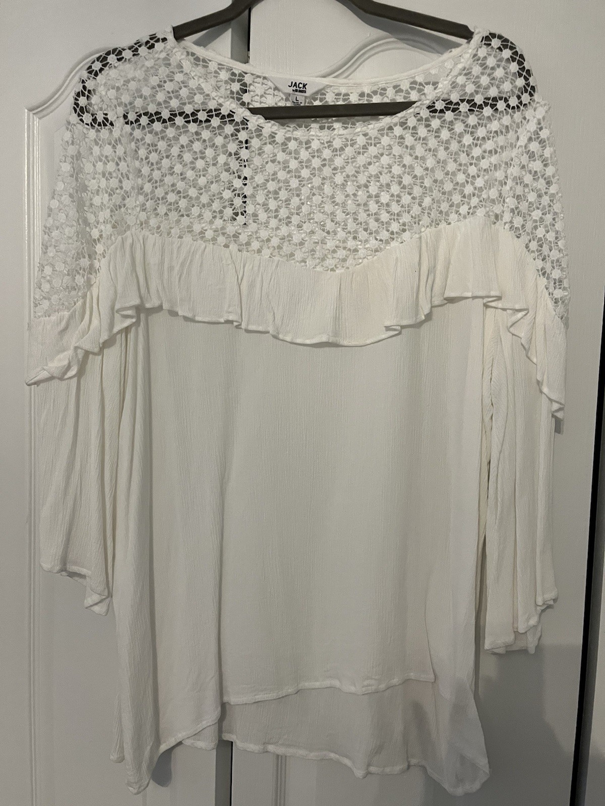 Jack By Bb Dakota White Blouse Size Large