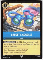 Gadget's Goggles 168/204 Wilds Unknown Disney Lorcana Uncommon