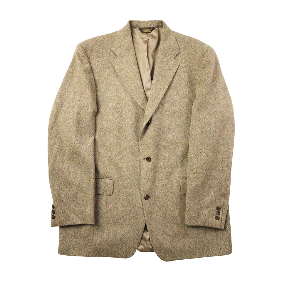 Vintage J Press Sport Coat Mens 44L Brown Tweed Rainbow Fleck Presstige Jacket - Image 2 of 4