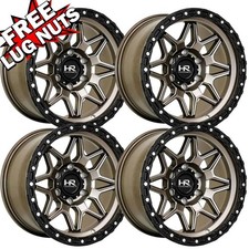 Set-4 Hardrock Offroad H105 17x9 6x139.7 -12mm Matt Bronze Wheels Rims 17 Inch