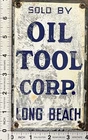 Vintage Porcelain Oil Industry Sign - Oil Tool Corp. Long Beach