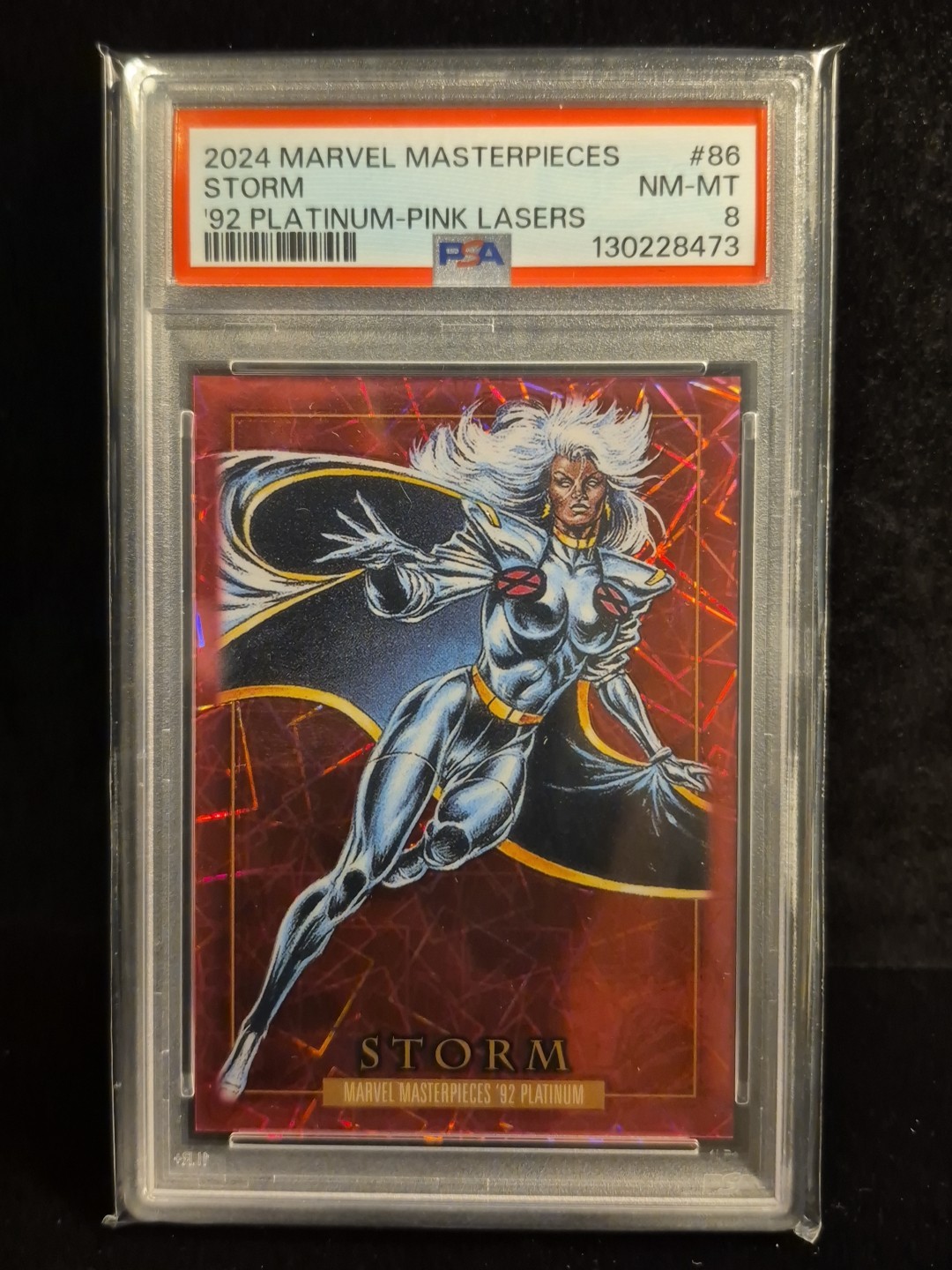 Marvel Masterpieces 92 Platinum Storm Pink Lasers PSA 8