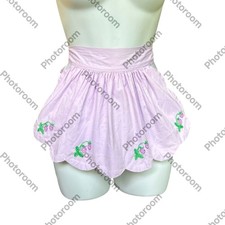 51 Apron Vintage Cottagecore MCM Floral Embroidered Berries