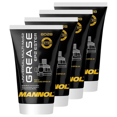 MANNOL Mehrzweckfett 4x 100 g 8028 Universal Multi MoS2 Grease EP2 Universalfett