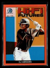 2022 Bowman CJ Abrams Hi-Fi Futures Orange Refractors /25 Padres Y9036