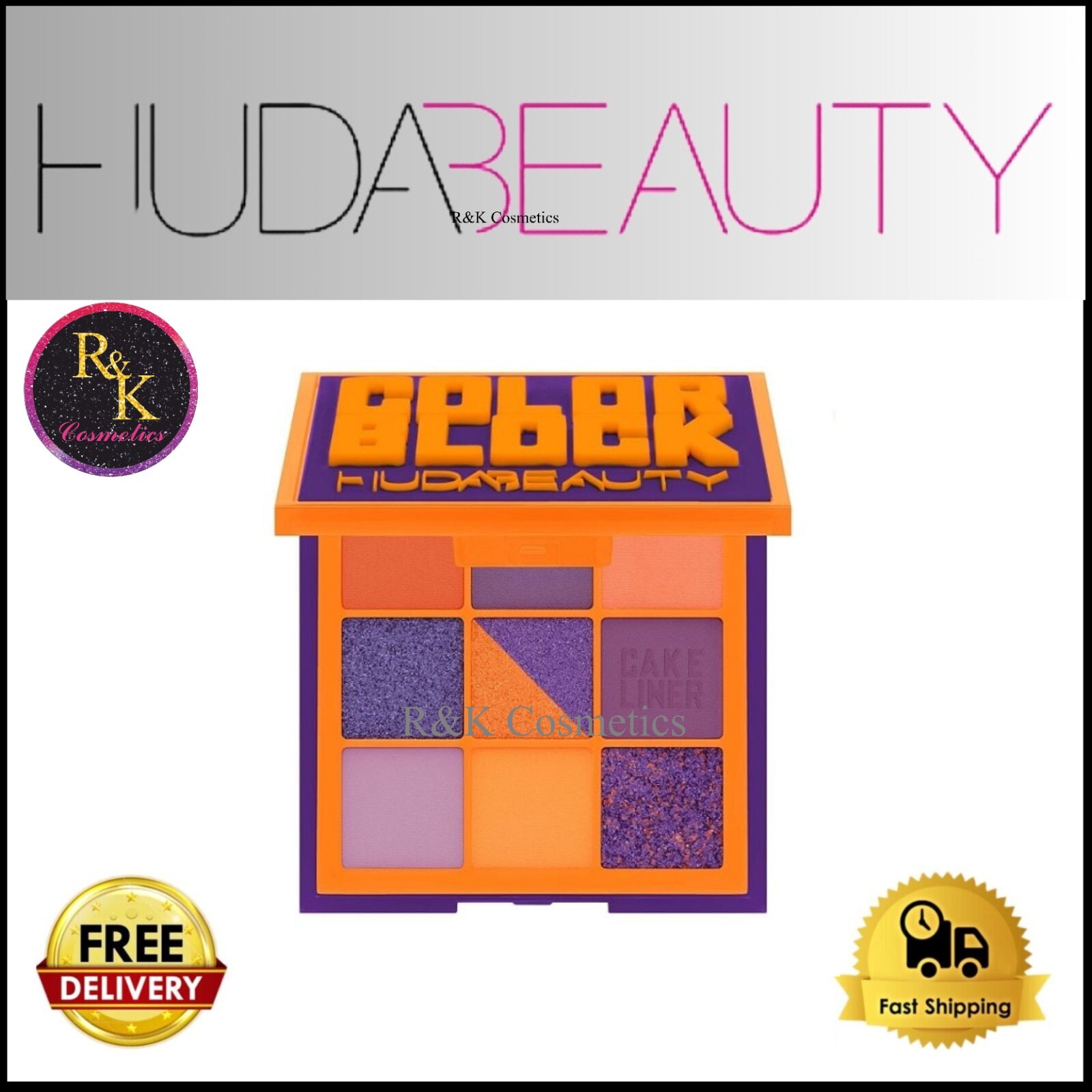 HUDA BEAUTY Color Block Obsessions Palette Purple & Orange ORIGINAL Brand New