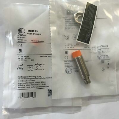 IFM IGS233 IGK3012-BPKG/US-104 Proximity Sensor 10-30VDC 100mA 12mm New