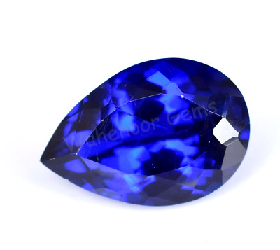 D' Block Natural Tanzanite 7.55 Ct Blue Pear Certified Loose Gemstone