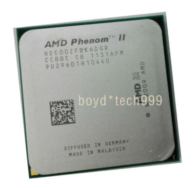   Phenom II X6 1100T HDE00ZFBK6DGR 3.3GHz CPU Six-Core 6M Socket AM3 Processor #