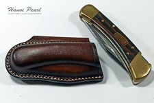 Custom Scout Carry Lederscheide für Buck 110 Folding Hunter | Linkshandscheide