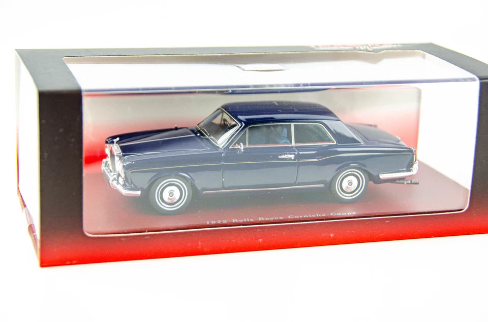 TrueScale Miniatures 1/43 1972 Rolls Royce Corniche Coupe Blue Diecast Model Car - Image 2 of 4