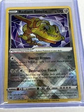 Radiant Steelix Rare 124/196 Lost Origin Pokemon TCG NM