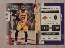 2021-2022 Panini Contenders Lebron James Game Night Ticket No. 17