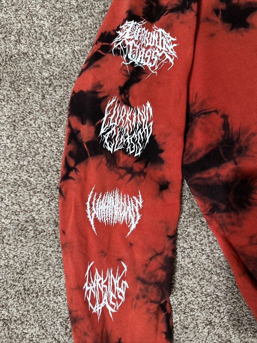 Lurking Class by Sketchy Tank Logo Black Red Skull Tie Dye Skater