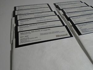 Microsoft, MS-DOS 6 Upgrade 12 Floppy Disks 5.25&#034; 1993