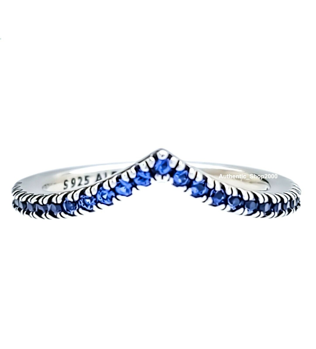 NEW 100% Authentic PANDORA Timeless Wish Stacking Sparkling Blue