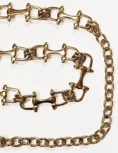 Vintage 1970's GUCCI Bridle Bit Gold Plated Adjustable BELT Hidden Box Charm - Picture 5 of 12