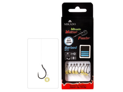 Mikado Method Feeder Rigs Barbed MF13 with Bait Band 10cm #4-#12 8pcs