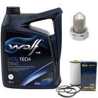 MotoröL Set 5W40 5 Liter + ÖLfilter + Schraube FüR Audi A3 Skoda Vw Golf V 2.0