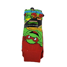 Nickelodeon Teenage Mutant Ninja Turtles Mens Sz 6-12 Multi Color Crew Socks 6Pk