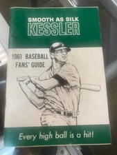 1961 Smooth as Silk Kessler Baseball Fans Guide Booklet -USA Vintage Rules Teams